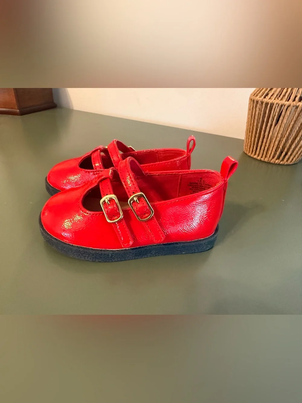 Old Navy Girls' Red Mary Janes & Rose Gold Chelsea Boots - toddler 6